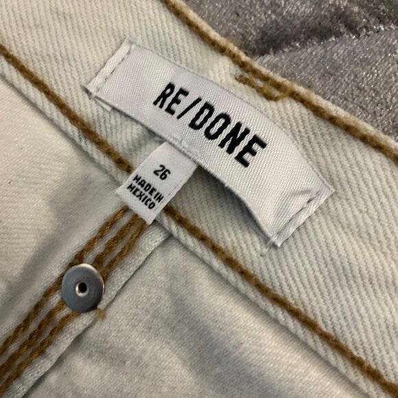 Re/Done White Super High Workwear Jeans size 26 denim bleached Y2K 90’s vintage - Picture 14 of 14